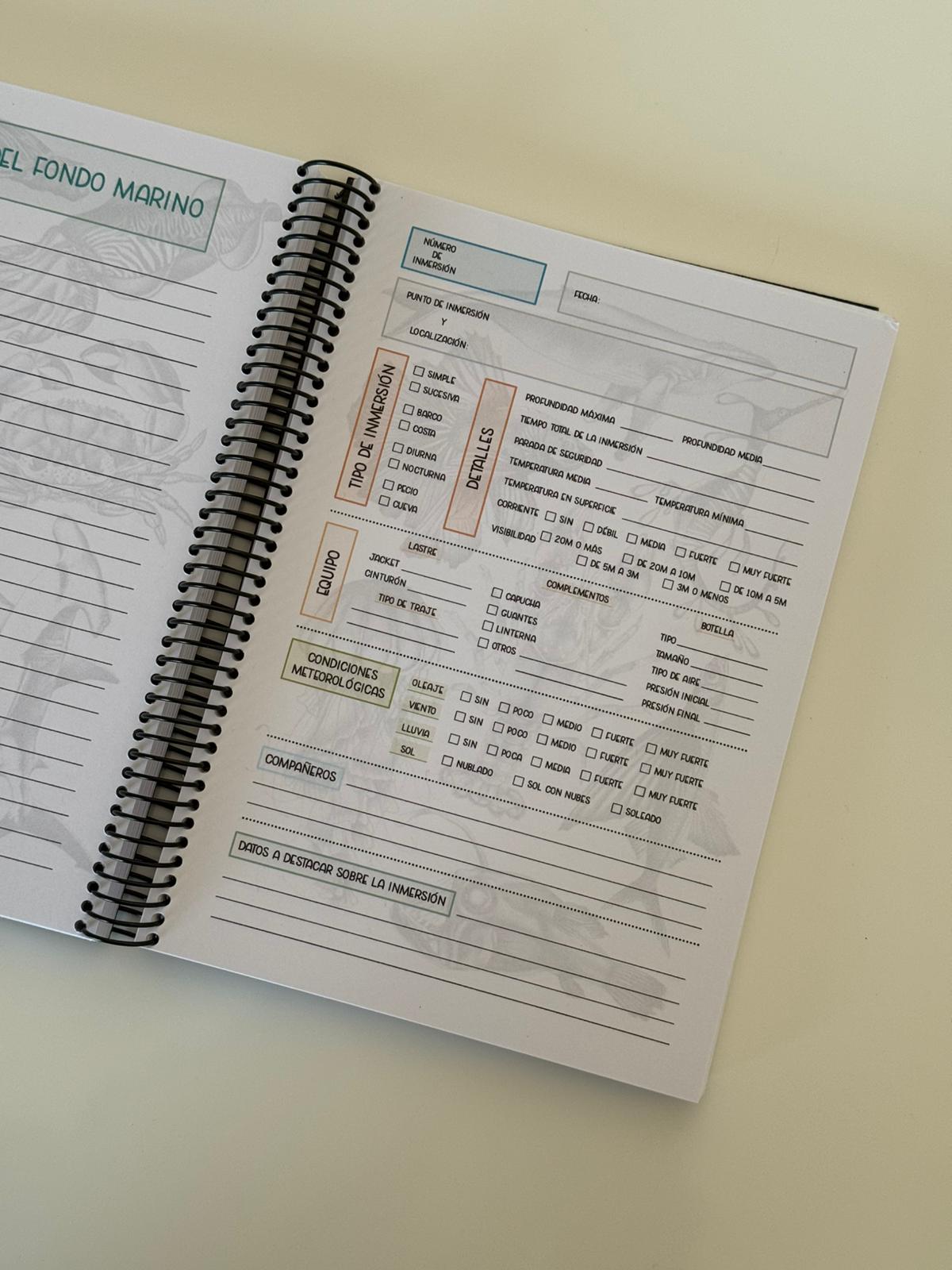 LogBook - Libro registro de inmersiones